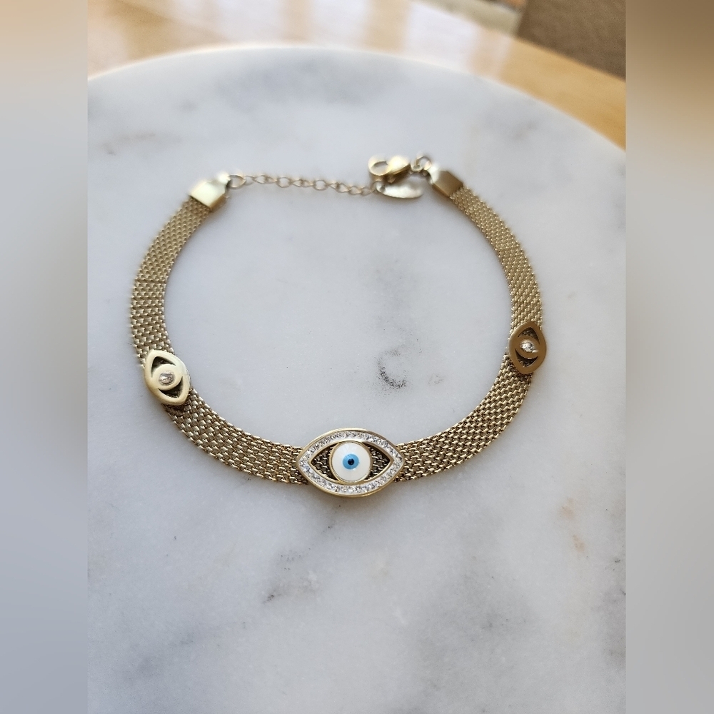 Stainless Steel Evil Eye Bracelet